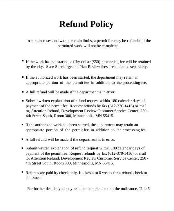 Detail Return Policy Template Nomer 16