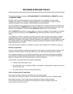 Detail Return Policy Template Nomer 31