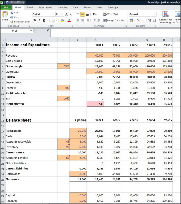 Detail Revenue Projection Template Excel Nomer 18