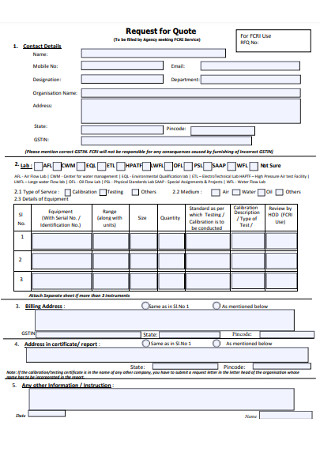 Detail Rfq Template Free Nomer 27