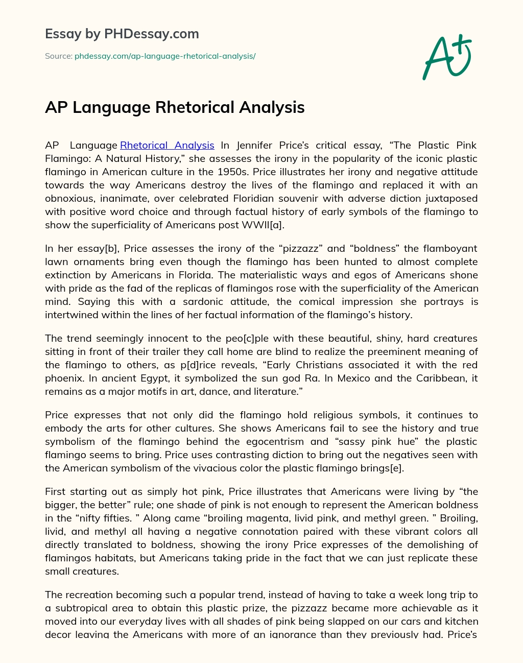 Detail Rhetorical Analysis Essay Template Nomer 32