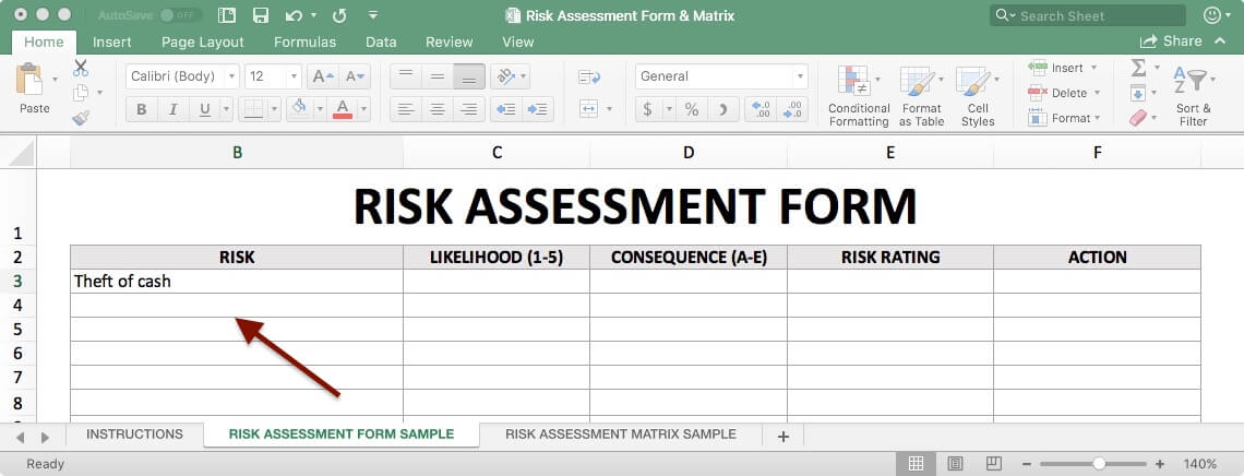 Detail Risk Assessment Template Nomer 6