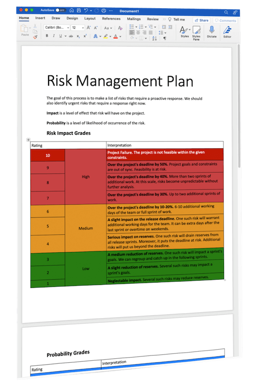 Detail Risk Log Template Nomer 34