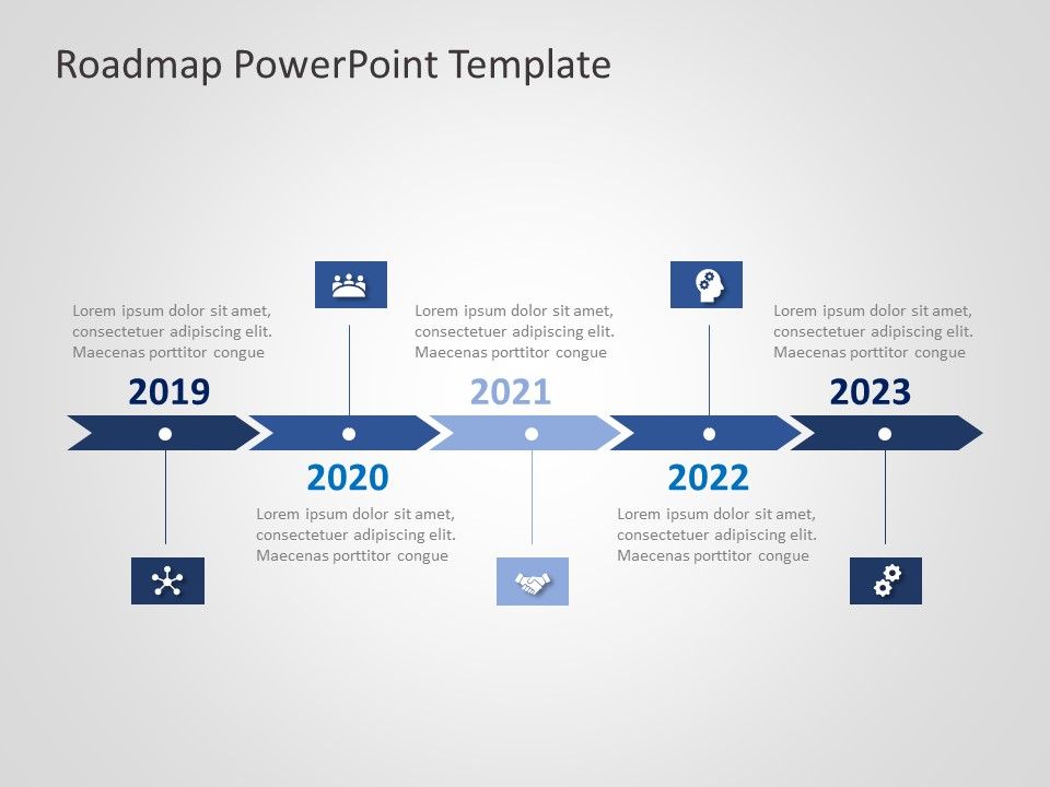 Detail Roadmap Powerpoint Template Nomer 2