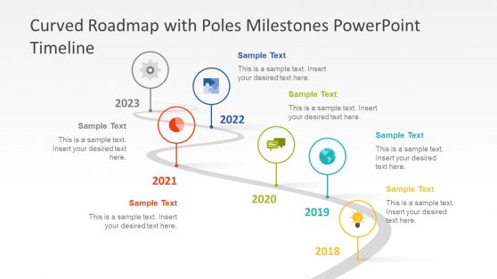 Detail Roadmap Powerpoint Template Nomer 13