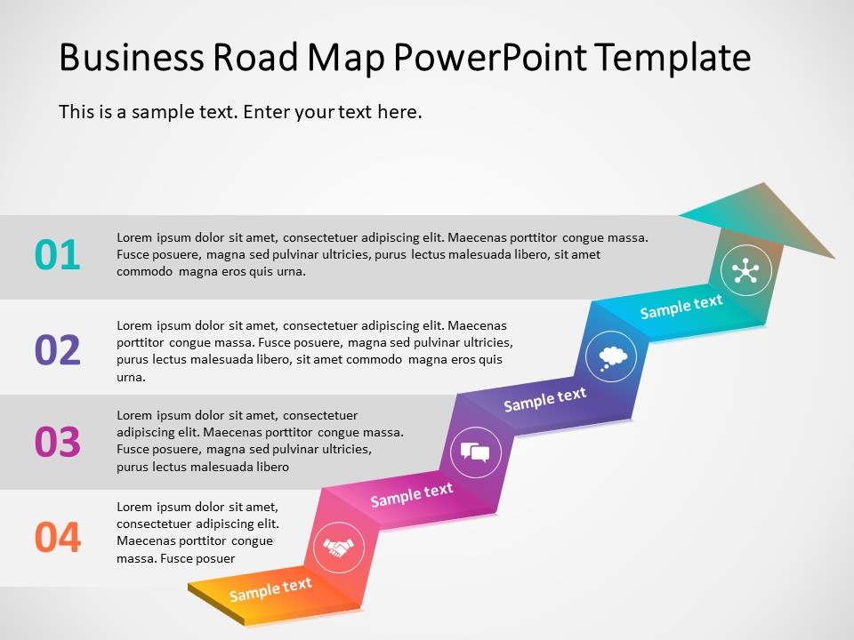 Detail Roadmap Powerpoint Template Nomer 18