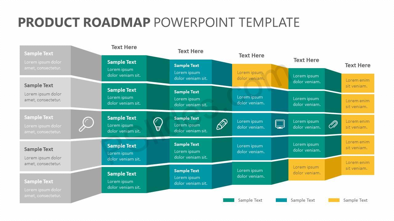 Detail Roadmap Powerpoint Template Nomer 22
