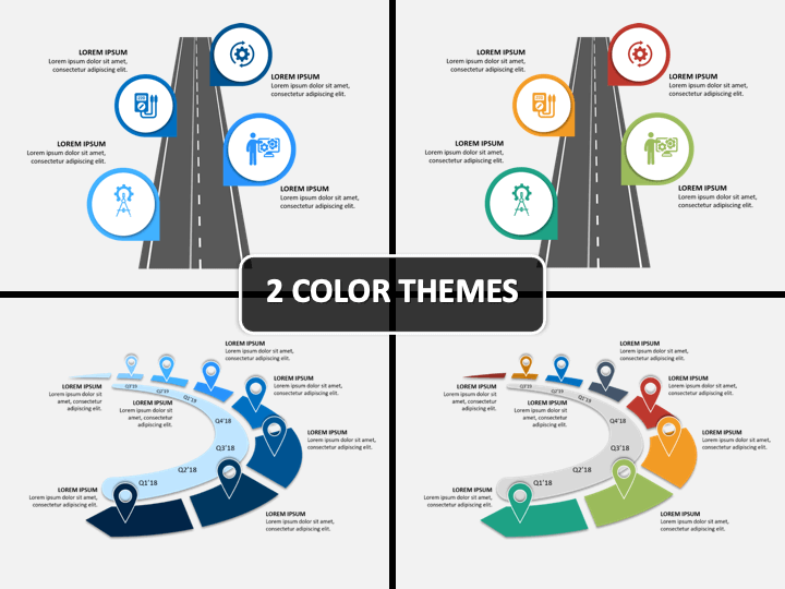 Detail Roadmap Powerpoint Template Nomer 25
