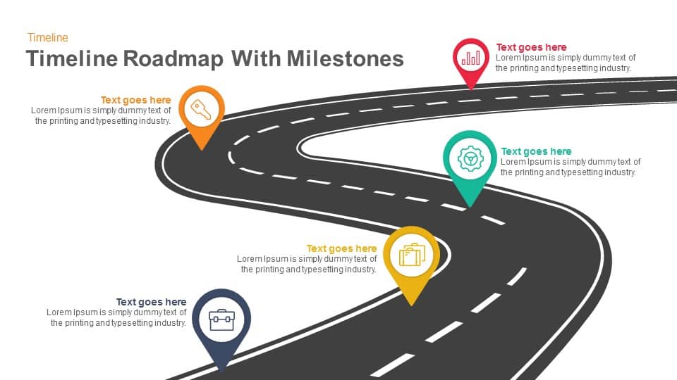 Detail Roadmap Powerpoint Template Nomer 29