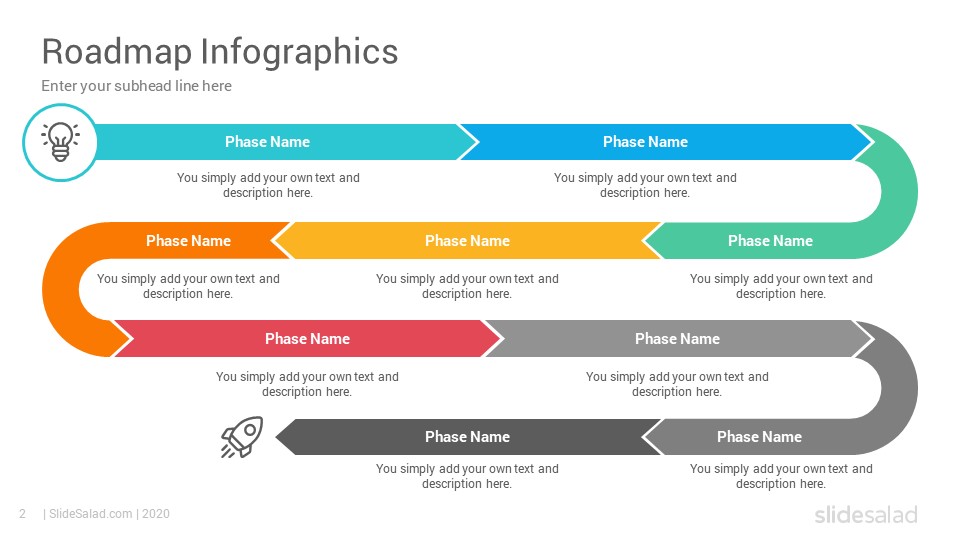 Detail Roadmap Powerpoint Template Nomer 5