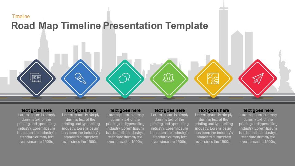 Detail Roadmap Powerpoint Template Nomer 46