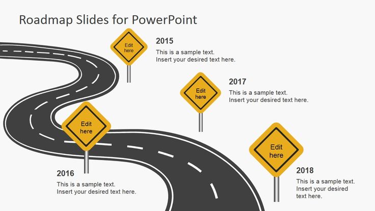 Detail Roadmap Powerpoint Template Nomer 53