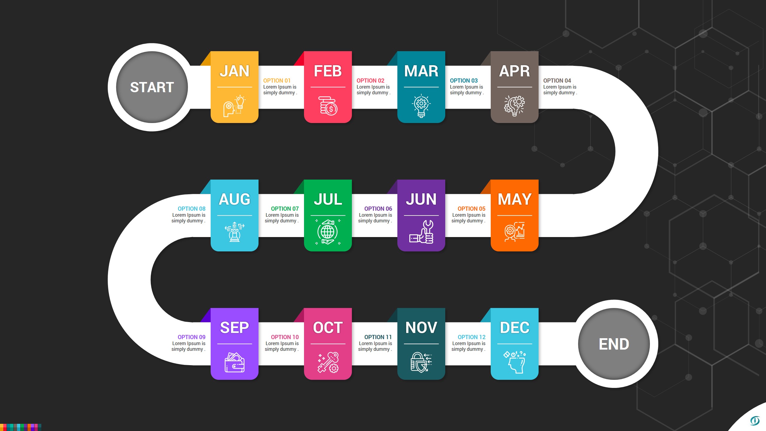 Detail Roadmap Powerpoint Template Nomer 54
