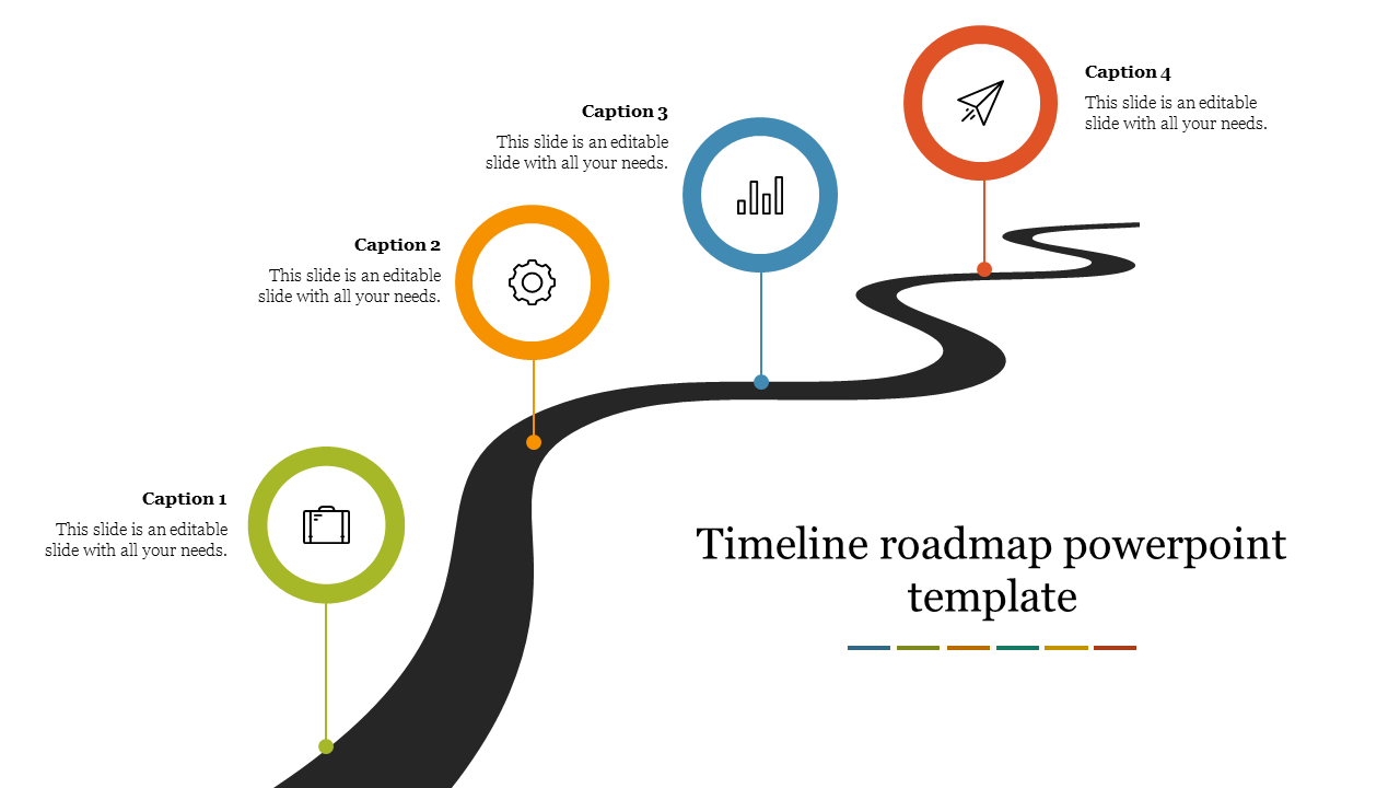 Detail Roadmap Powerpoint Template Nomer 7