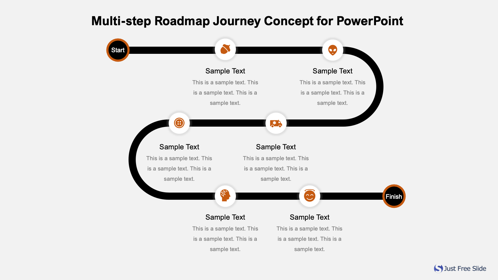 Detail Roadmap Template Ppt Free Download Nomer 27