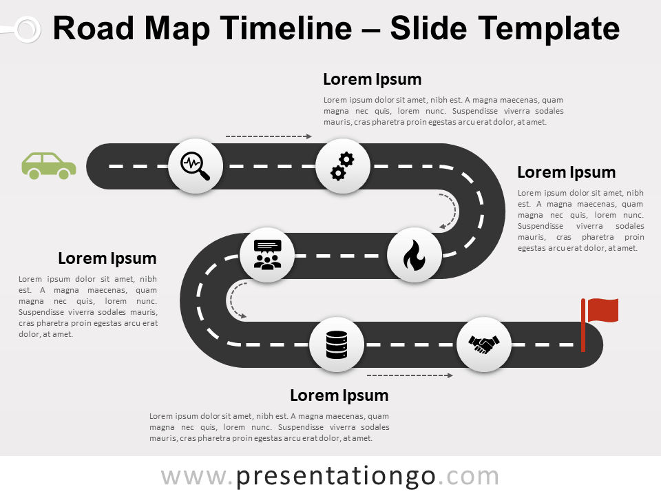 Detail Roadmap Template Ppt Free Download Nomer 30