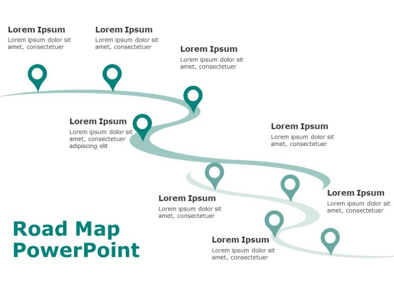 Detail Roadmap Template Ppt Free Download Nomer 40