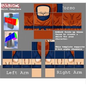 Roblox Goku Shirt Template - KibrisPDR