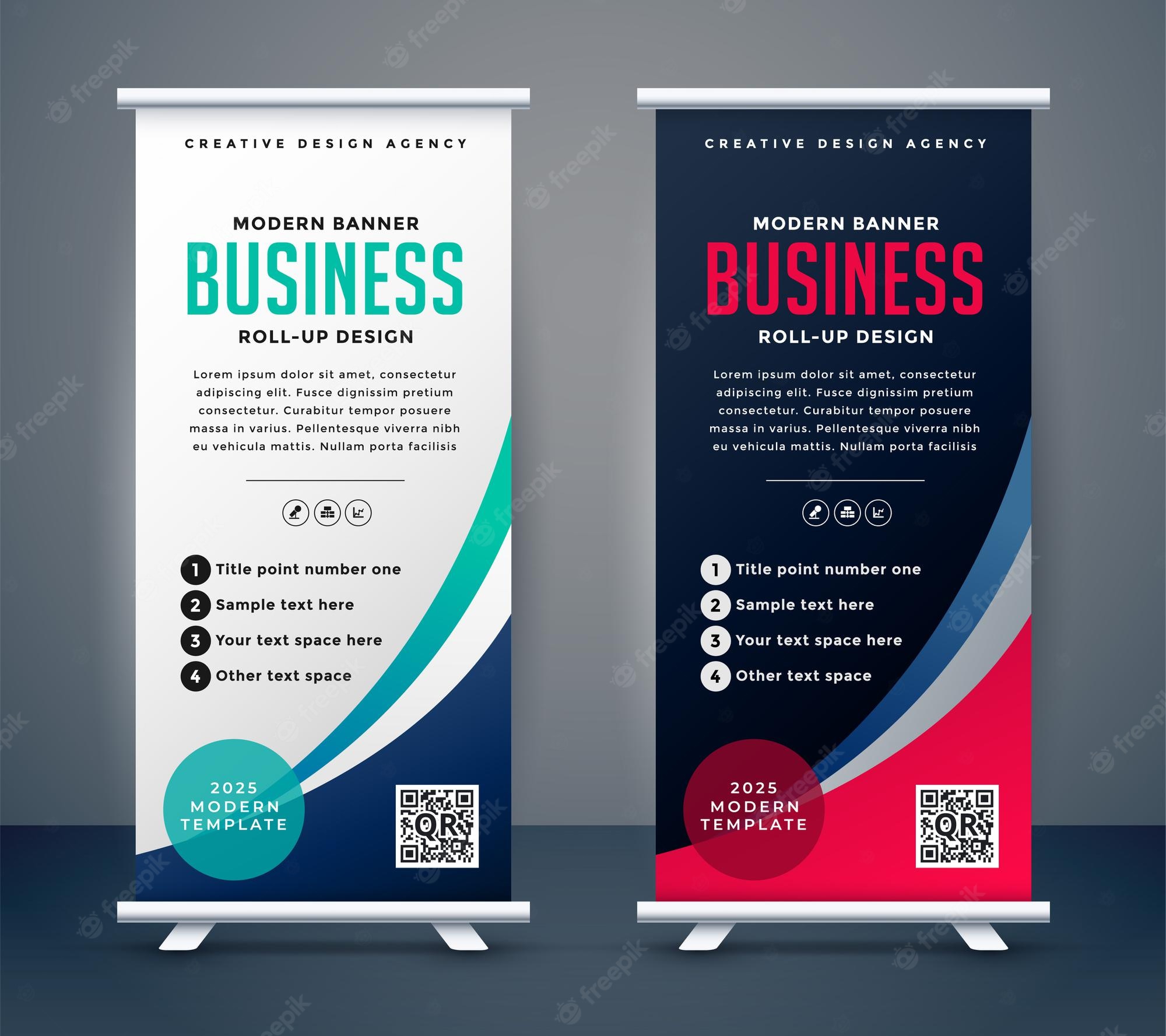 Detail Roll Up Banner Design Template Free Nomer 15