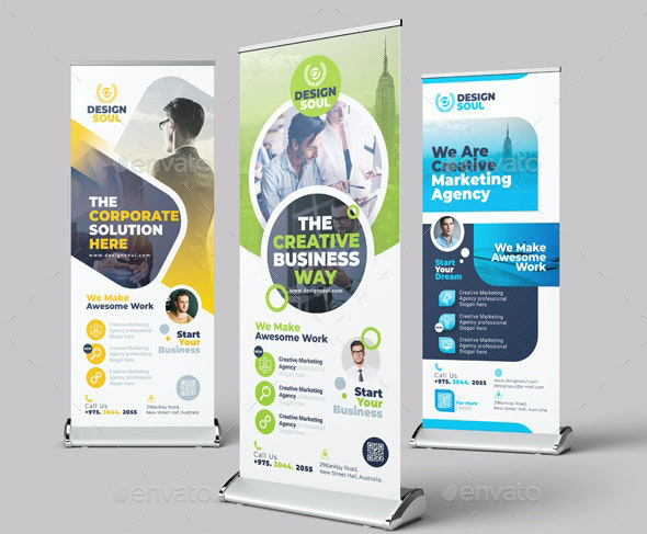 Detail Roll Up Banner Design Template Free Nomer 17