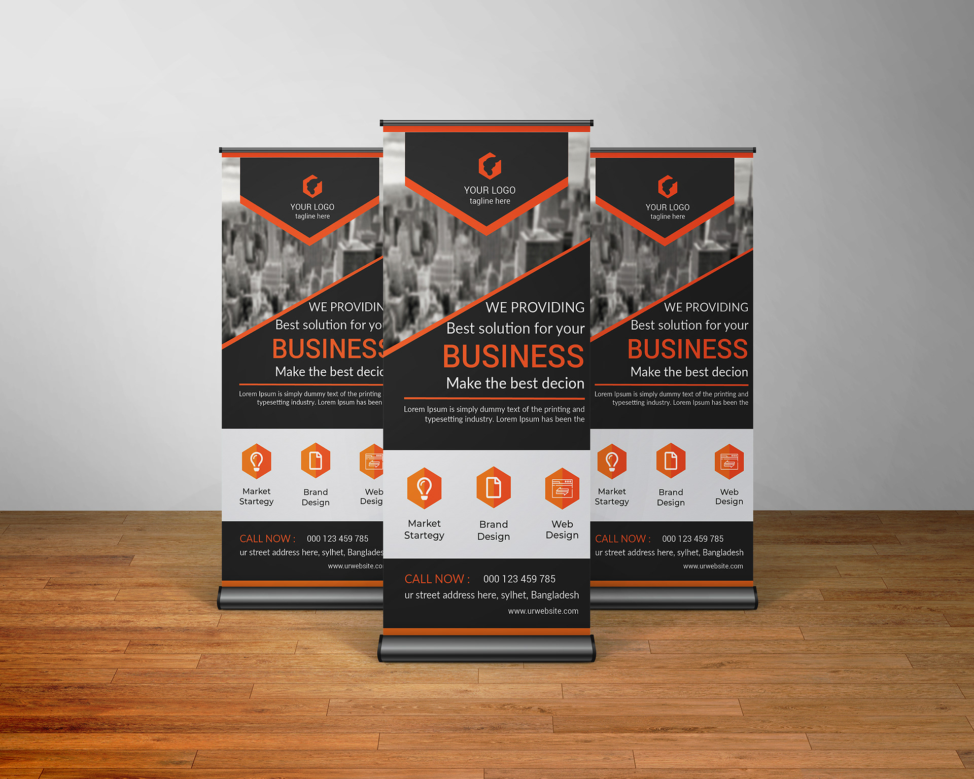 Detail Roll Up Banner Design Template Free Nomer 27