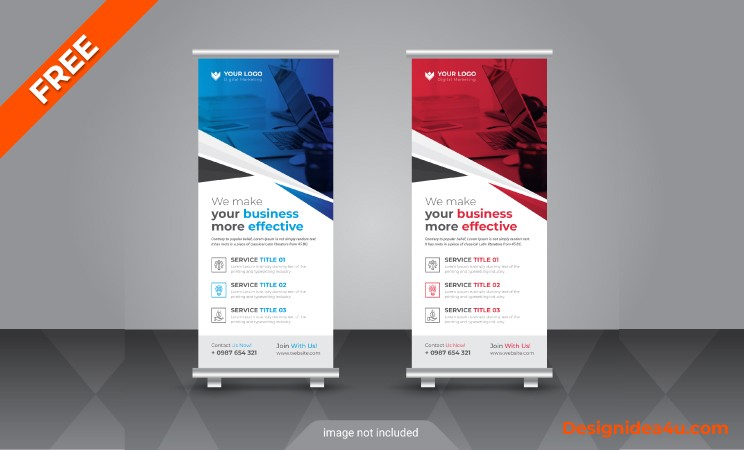 Detail Roll Up Banner Design Template Free Nomer 50