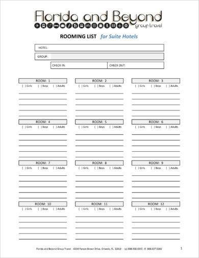 Detail Room Directory Template Nomer 8