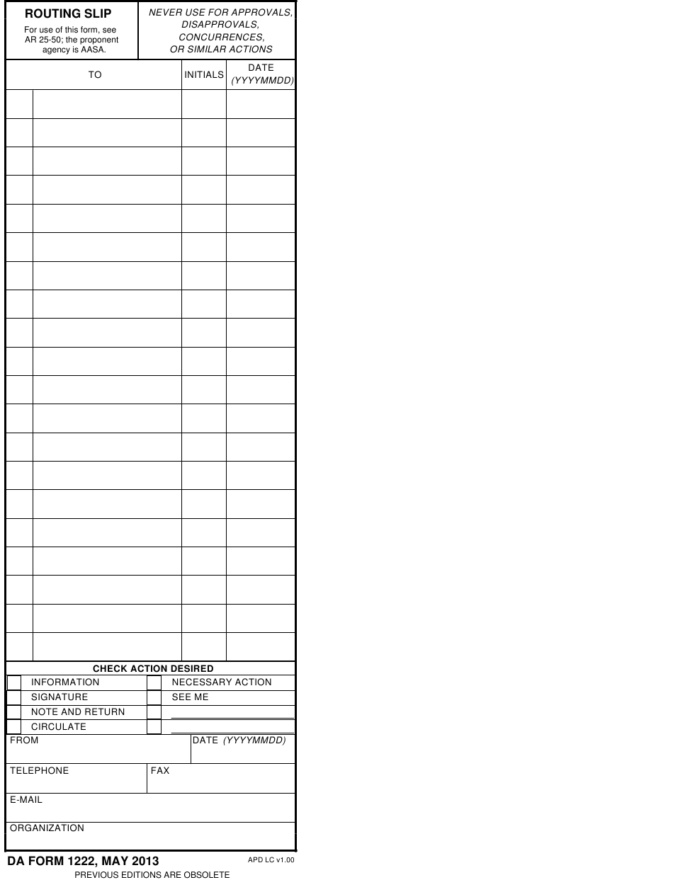 Detail Routing Slip Template Nomer 13
