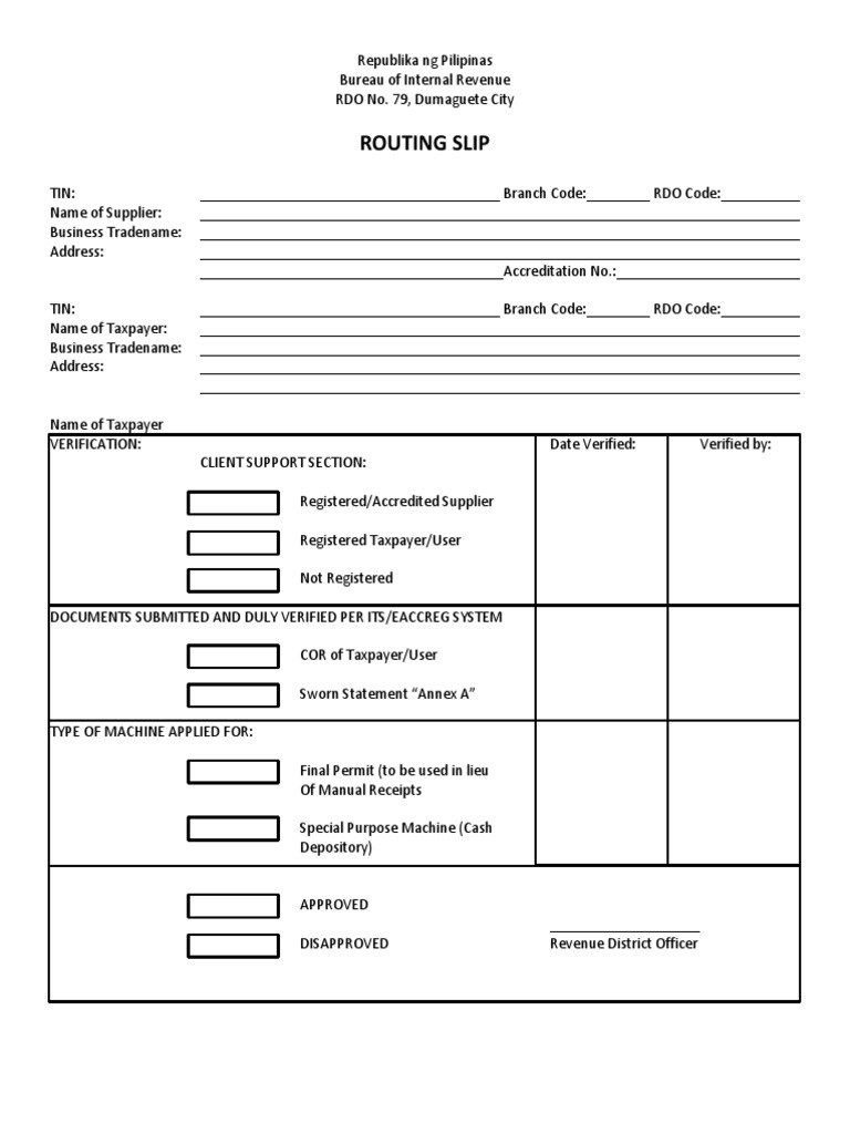 Detail Routing Slip Template Nomer 28