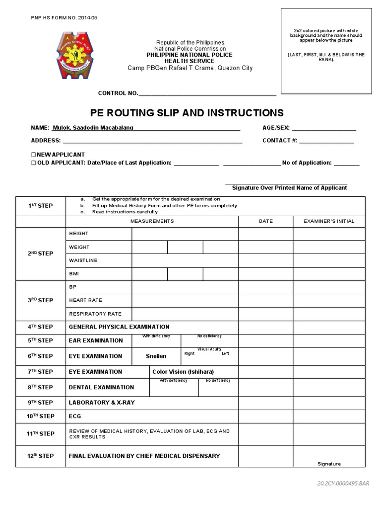 Detail Routing Slip Template Nomer 40