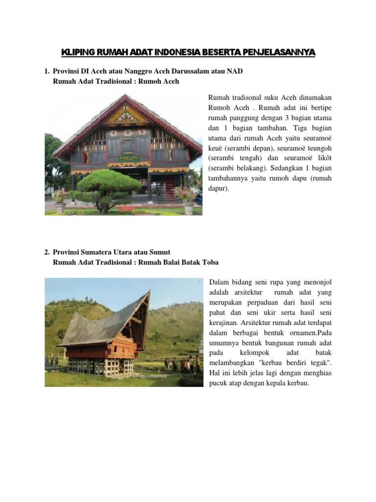 Detail Rumah Adat Aceh Dan Penjelasannya Nomer 29