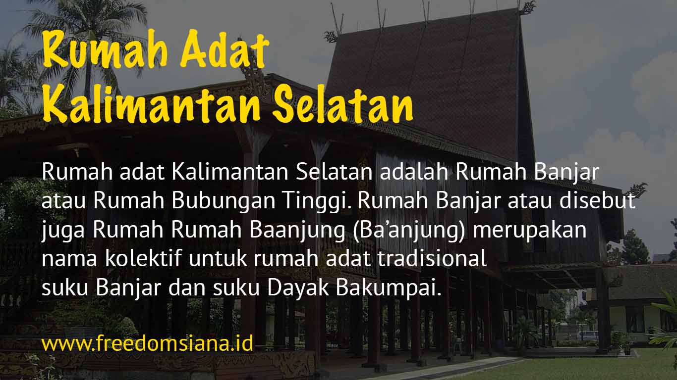 Detail Rumah Adat Banjar Adalah Nomer 32