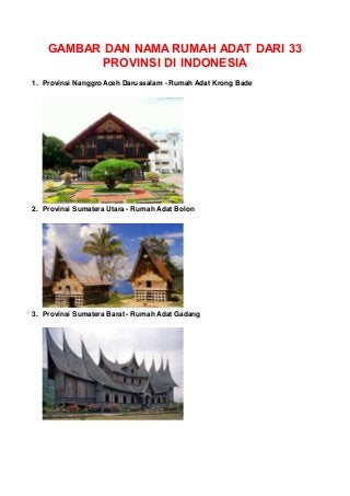 Detail Rumah Adat Beserta Provinsinya Nomer 16