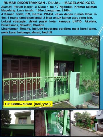 Detail Rumah Dikontrakkan Di Magelang Nomer 33