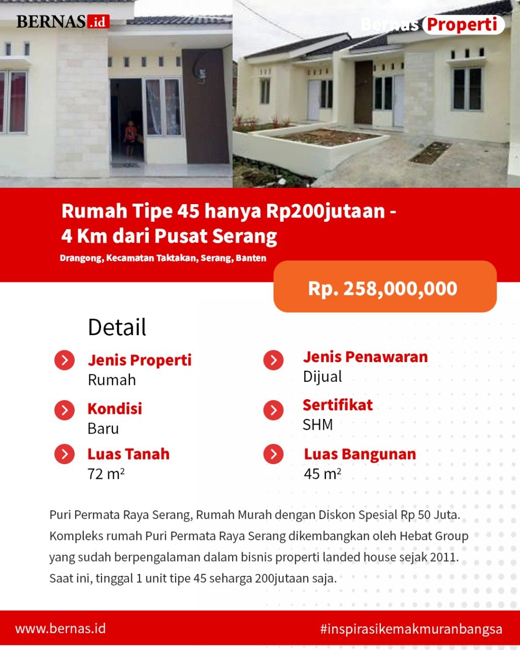 Detail Rumah Harga 50 Juta Di Serang Nomer 28