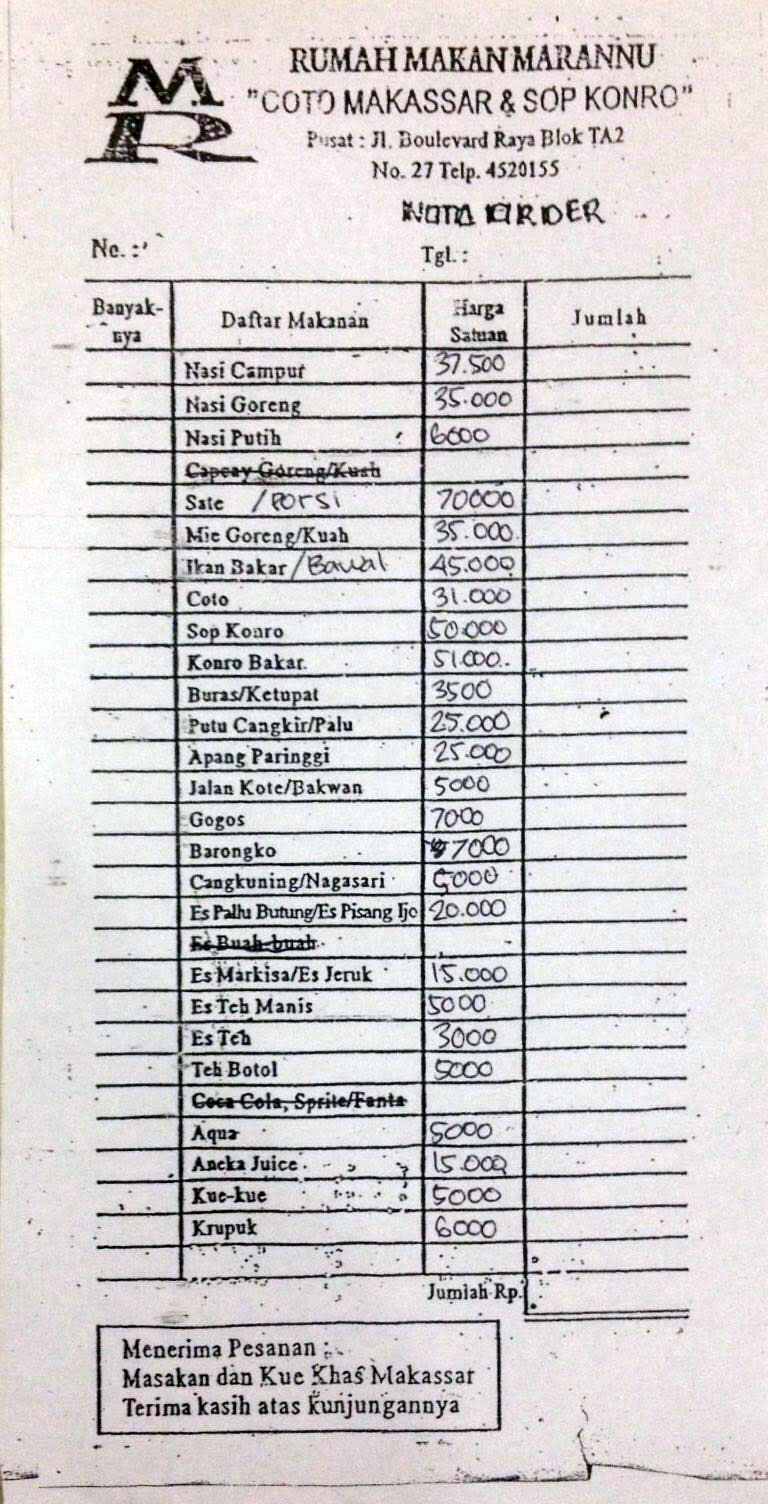 Detail Rumah Makan Marannu Kelapa Gading Nomer 26