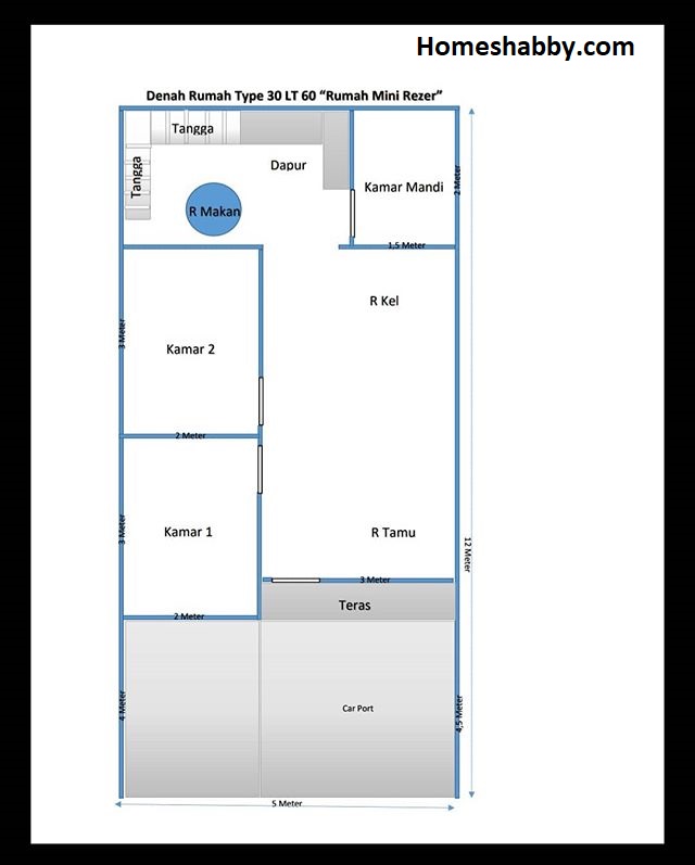 Detail Rumah Type 30 60 Berapa Meter Nomer 21