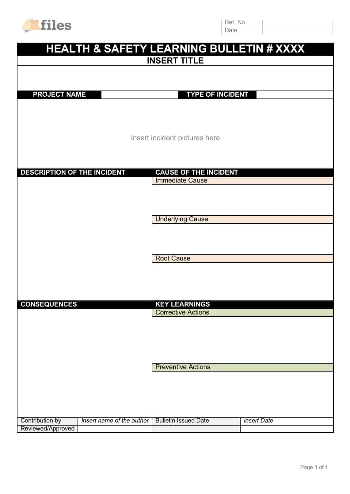 Detail Safety Bulletin Template Nomer 14