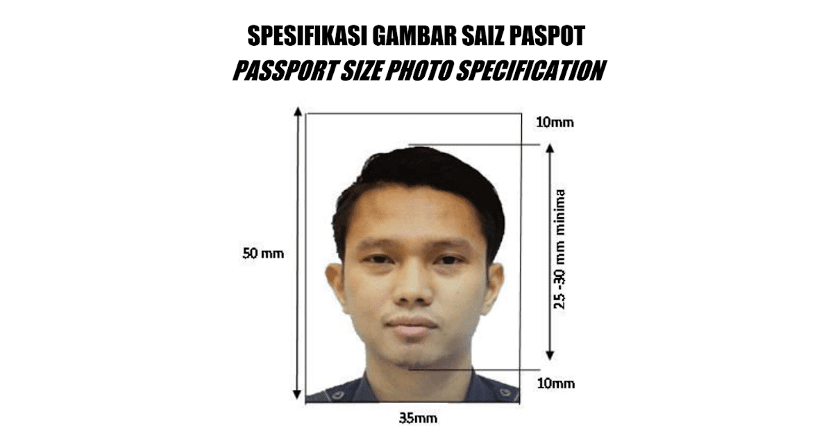 Detail Saiz Ukuran Gambar Passport Nomer 5