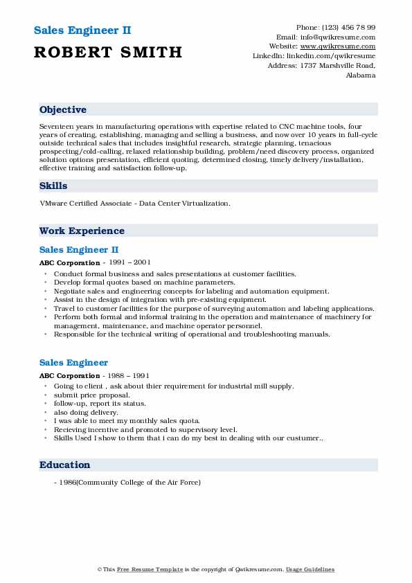 Detail Sales Engineer Job Description Template Nomer 29