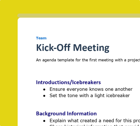 Sales Kick Off Meeting Agenda Template - KibrisPDR