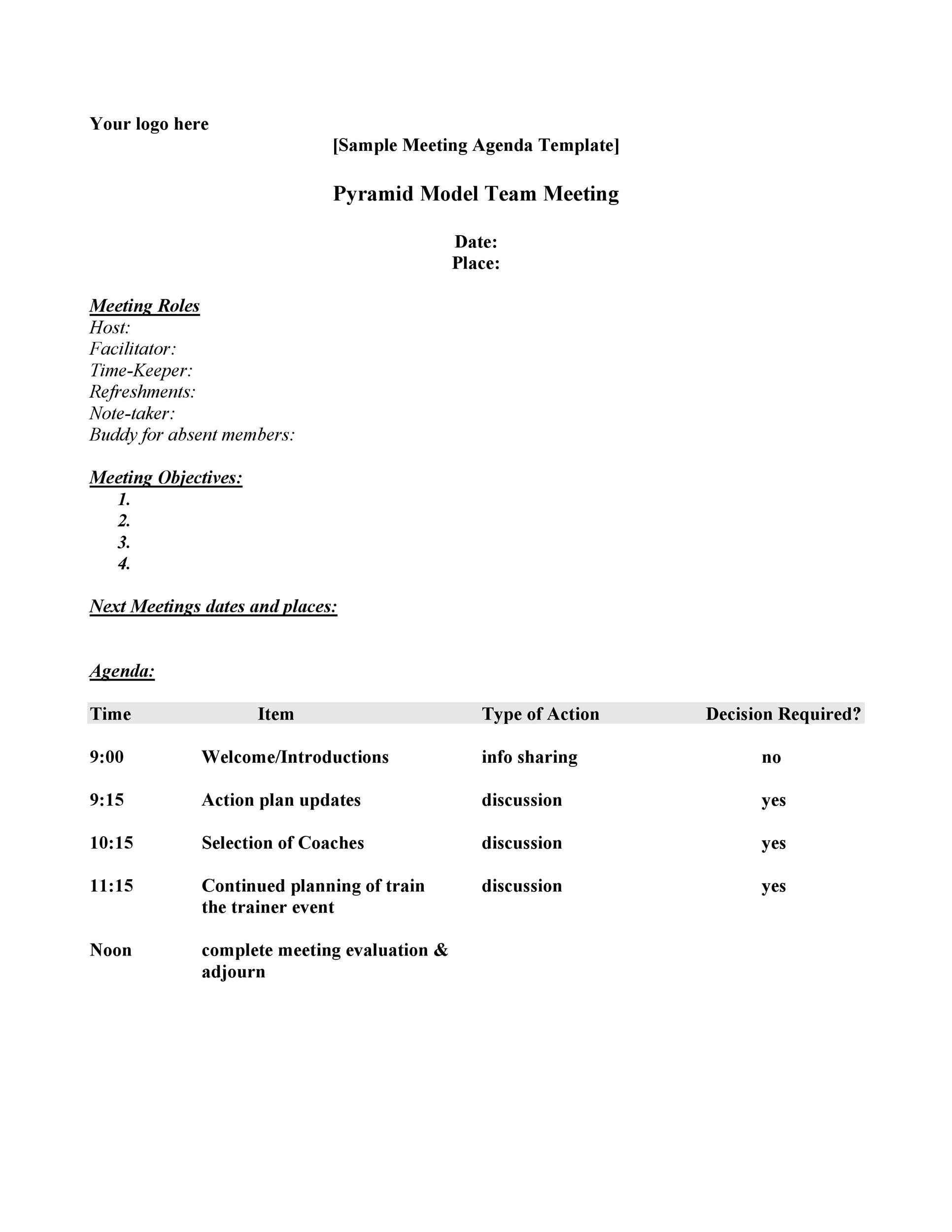 Detail Sales Kick Off Meeting Agenda Template Nomer 35