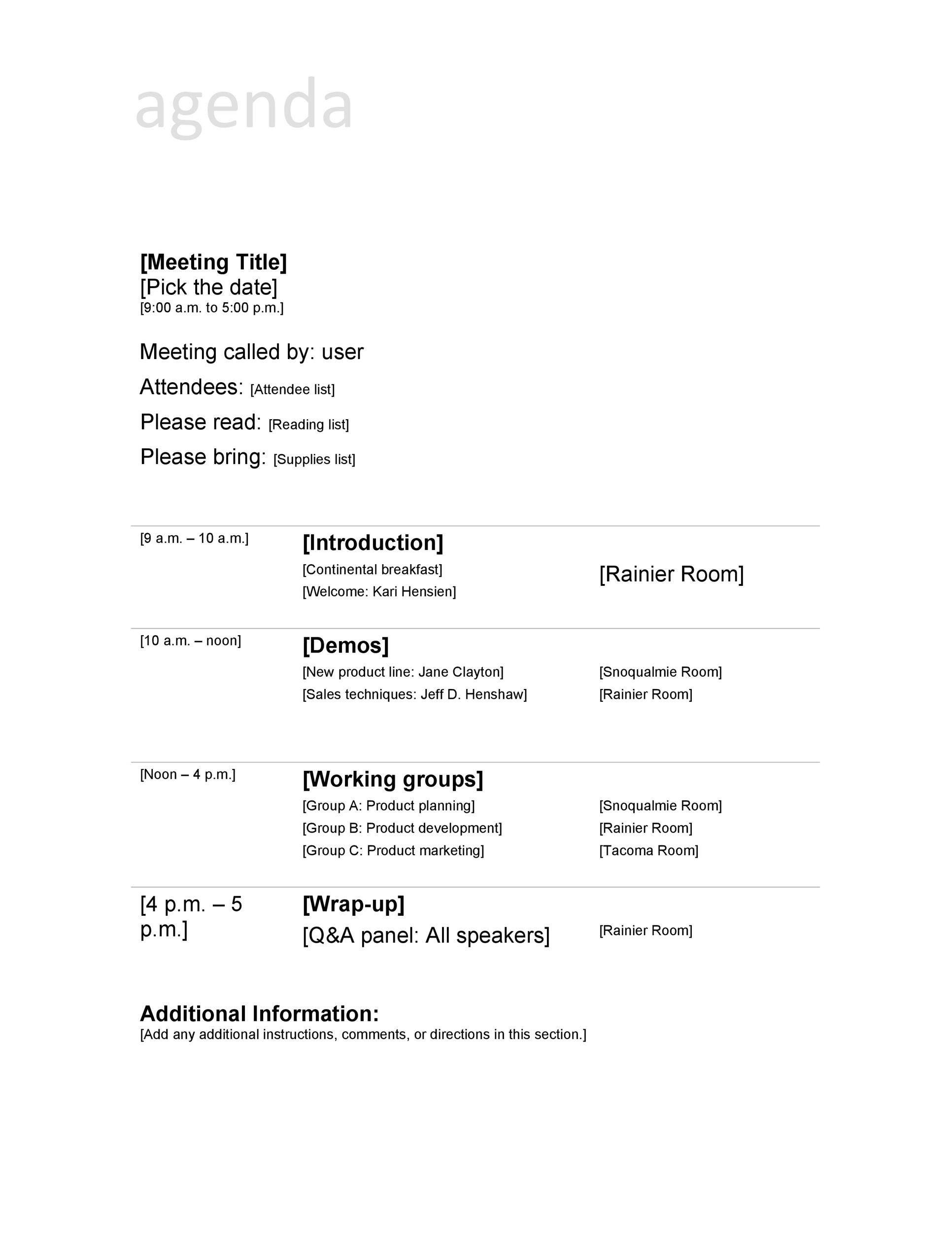 Detail Sales Kick Off Meeting Agenda Template Nomer 49