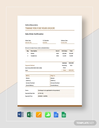 Detail Sales Order Template Excel Nomer 47