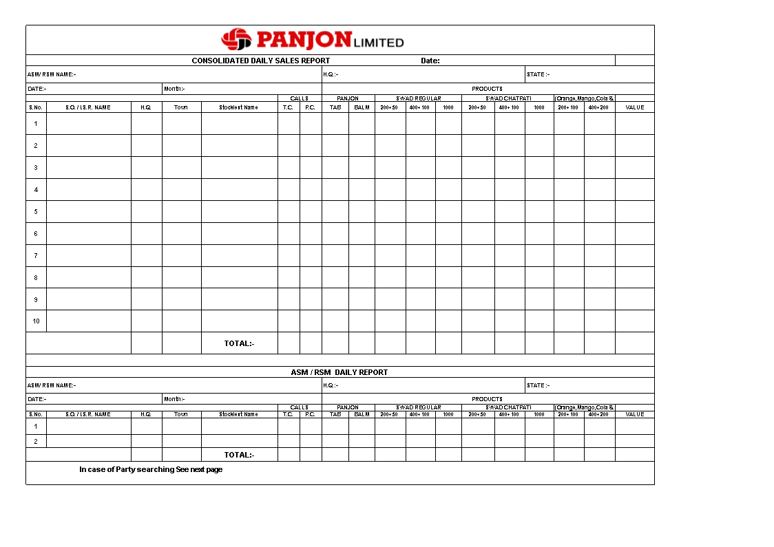 Detail Sales Report Template Excel Download Nomer 28