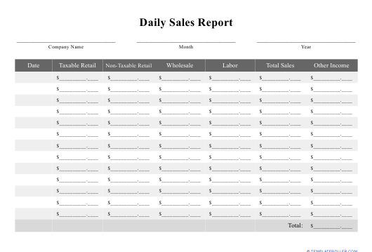 Detail Sales Report Template Excel Download Nomer 35