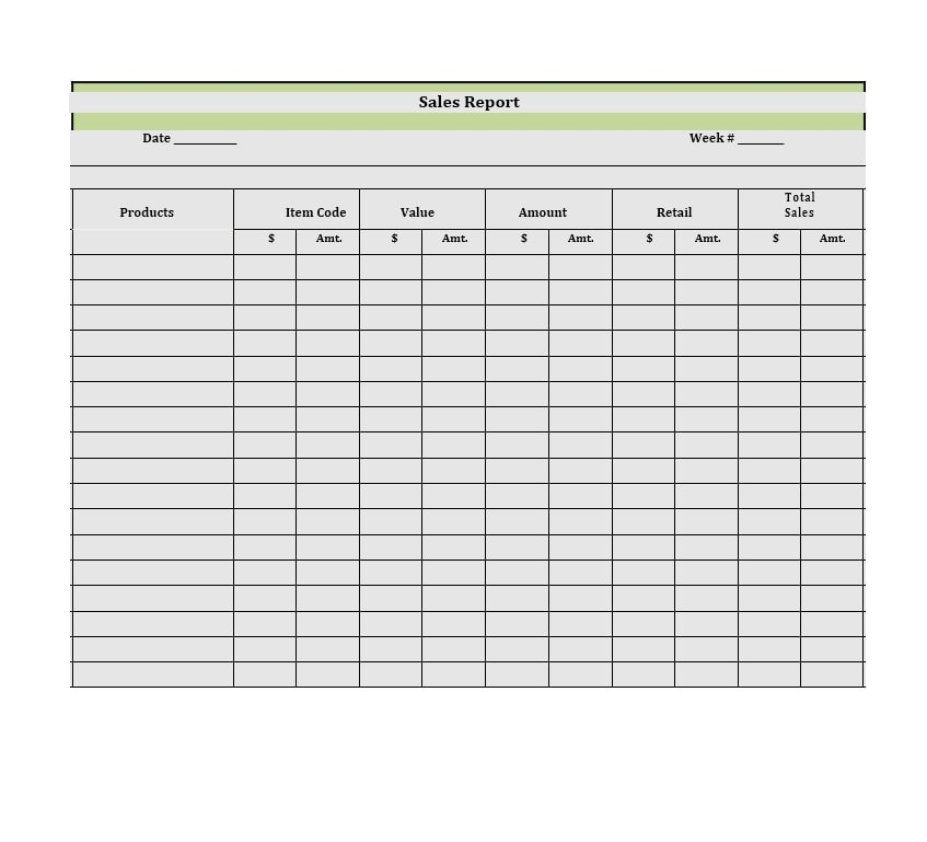 Detail Sales Report Template Excel Download Nomer 57