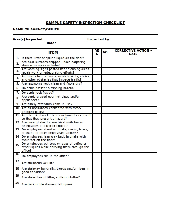 Sample Checklist Template - KibrisPDR