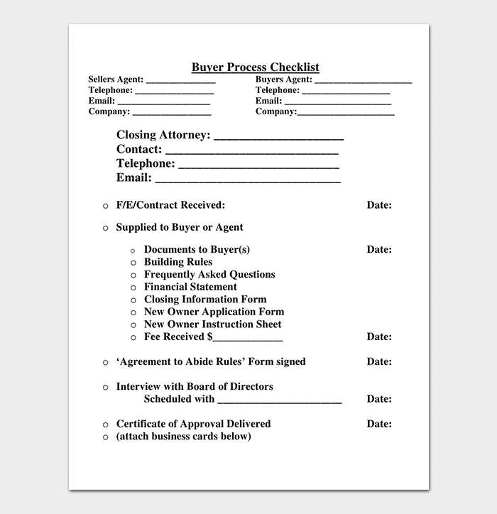 Detail Sample Checklist Template Nomer 27
