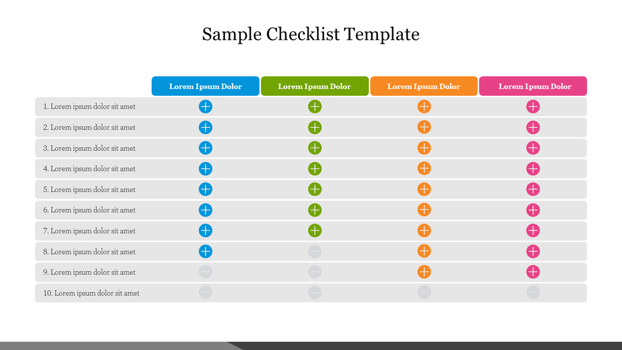 Detail Sample Checklist Template Nomer 34